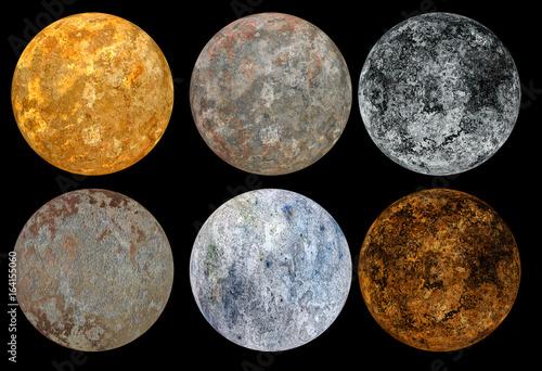 Fototapeta Naklejka Na Ścianę i Meble -  Set of alien extraterestrial planets