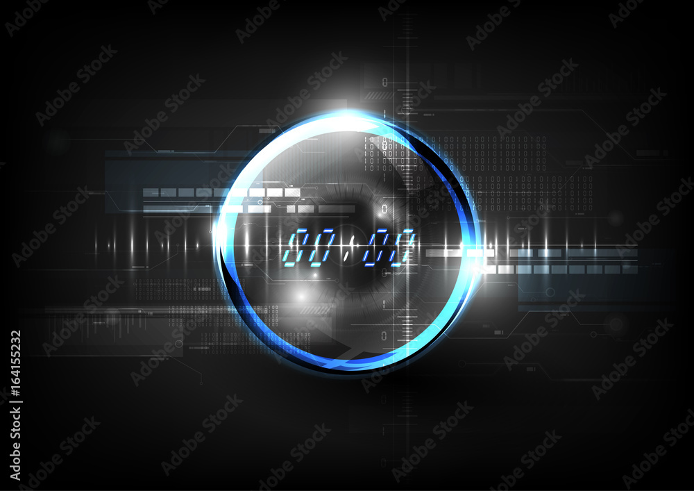 Technological global communication time modern sphere abstract background vector
