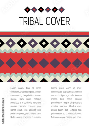Tribal ethic colorful brochure flyer