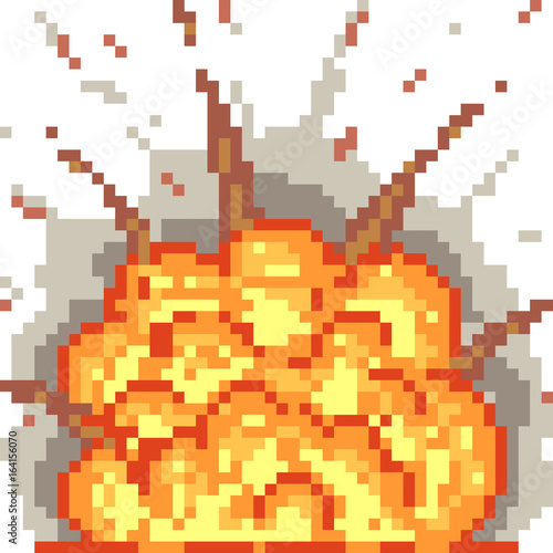vector pixel art blast