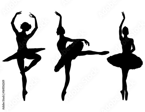 Silhouettes of ballerinas