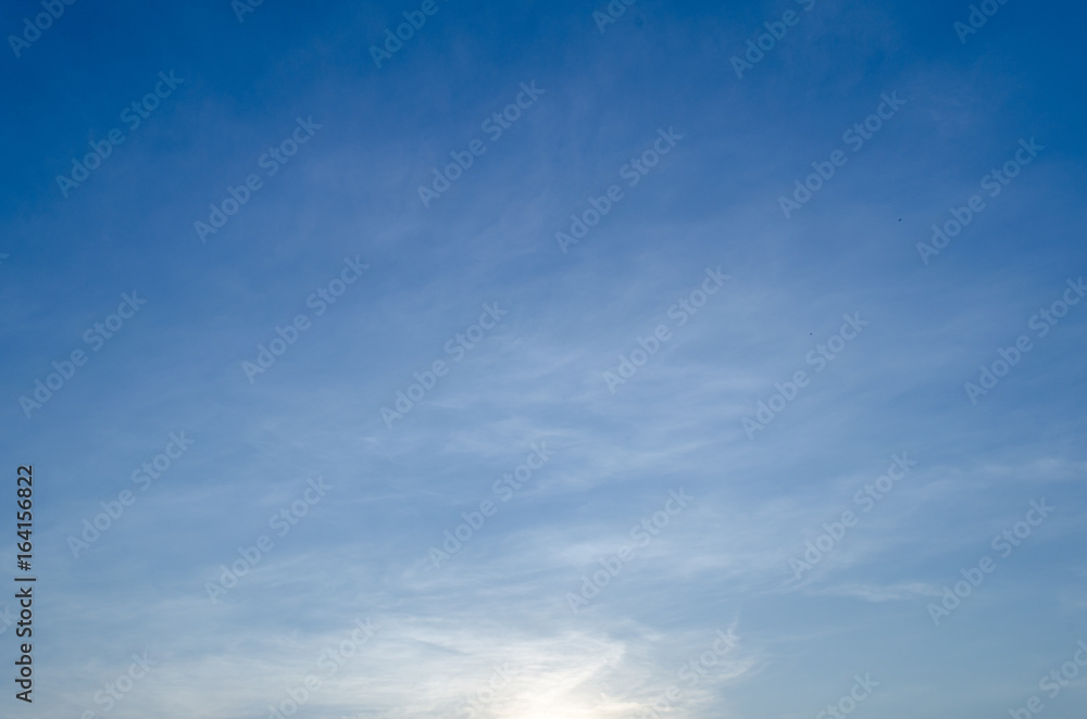 The blue sky clouds sunrise in the morning. The blue sky clouds sunrise in the morning.