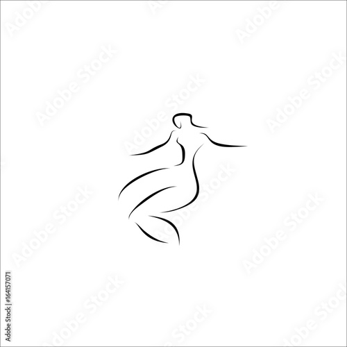 woman vector line icon 