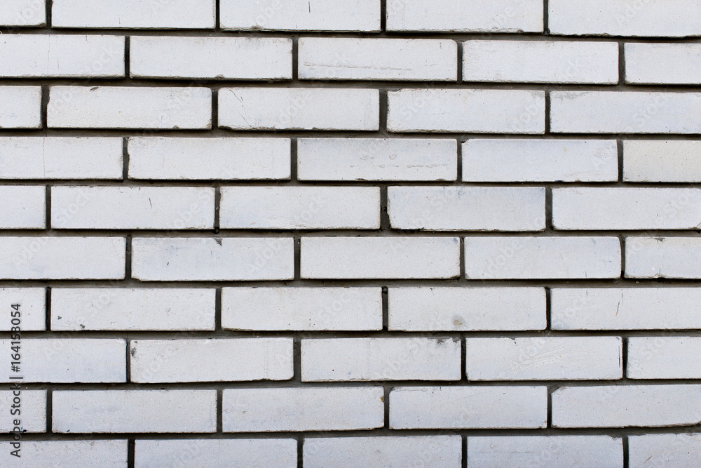 White brick wall. Background and textures photography	