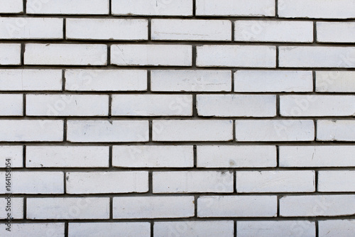 White brick wall. Background and textures photography 
