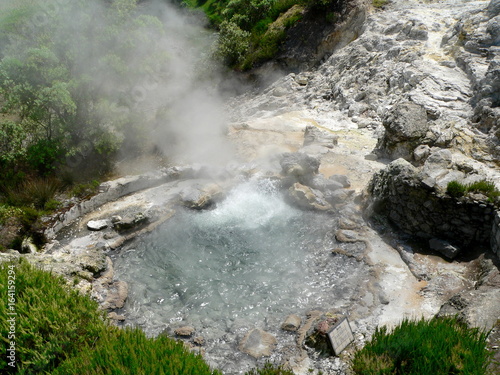 heiße Quellen von Furnas, Sao Miguel, Azoren, Portugal