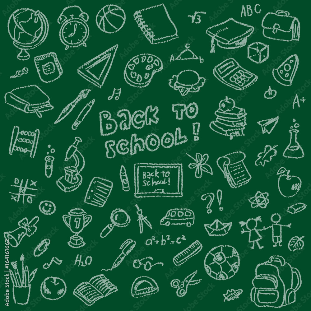 Background consisting of objects of school supplies Background consisting of objects of school supplies