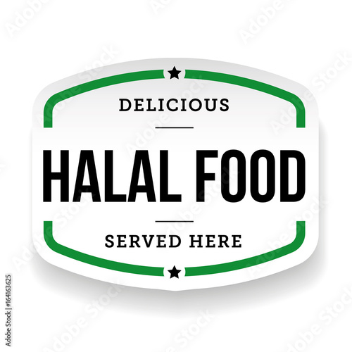 Halal Food vintage label