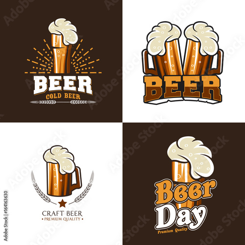 beer vector set