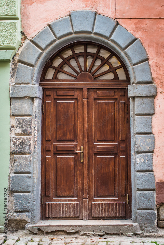 Old wooden door