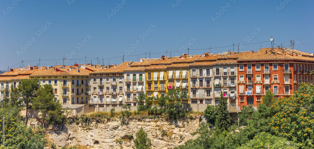 Panorama of colorful houses in the historic center of Alcoy