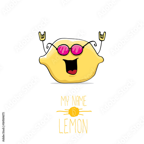 vector funny cartoon cute yellow lemon