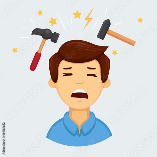 Headache or migraine emoji.