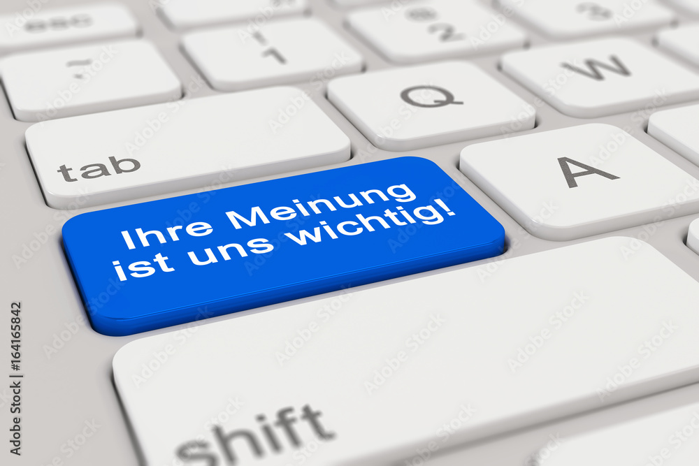Tastatur - Ihre Meinung ist uns wichtig - blau Tastatur - Ihre Meinung ist uns wichtig - blau
