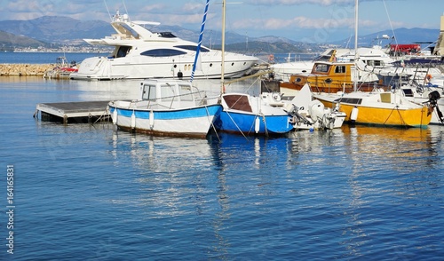 Boats and yacht at the pier in Gaeta