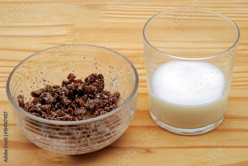 Ingredients of cake with buckwheat, raisins and pine nuts