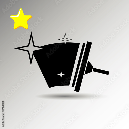 Wiper cleans the glass. Rain and snow on transparent background. Transparent effect. Vector Illustration.