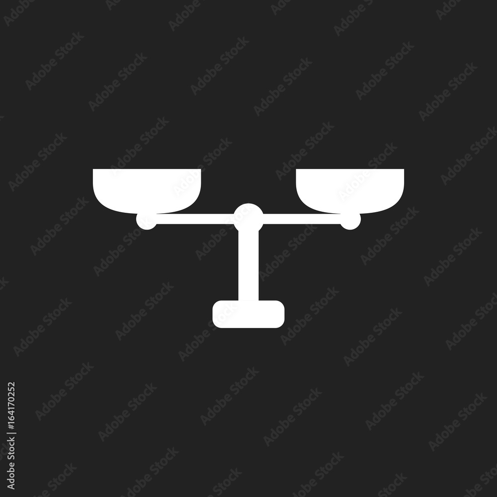 Scale weigher vector icon. Weigher, balance sign illustration. Scale weigher vector icon. Weigher, balance sign illustration.