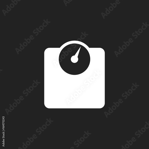 Bathroom scale weigher vector icon. Weigher, balance sign illustration.