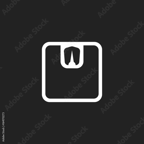 Bathroom scale weigher vector icon. Weigher, balance sign illustration.