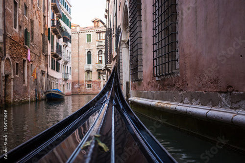Venice with Grand canal, Italy from a Gondola