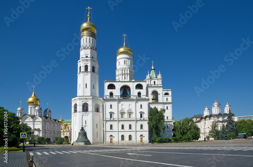 The architectural ensemble cathedrals of Moscow Kremlin, Moscow, Russia 
