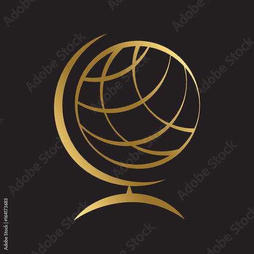 Gold Globe Ornate Logo