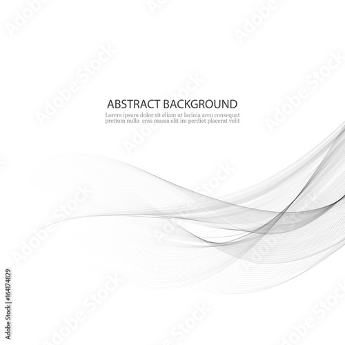 Abstract vector background, gray waved lines for brochure, website, flyer design.