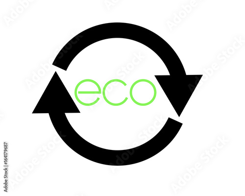 logo eco con frecce nere