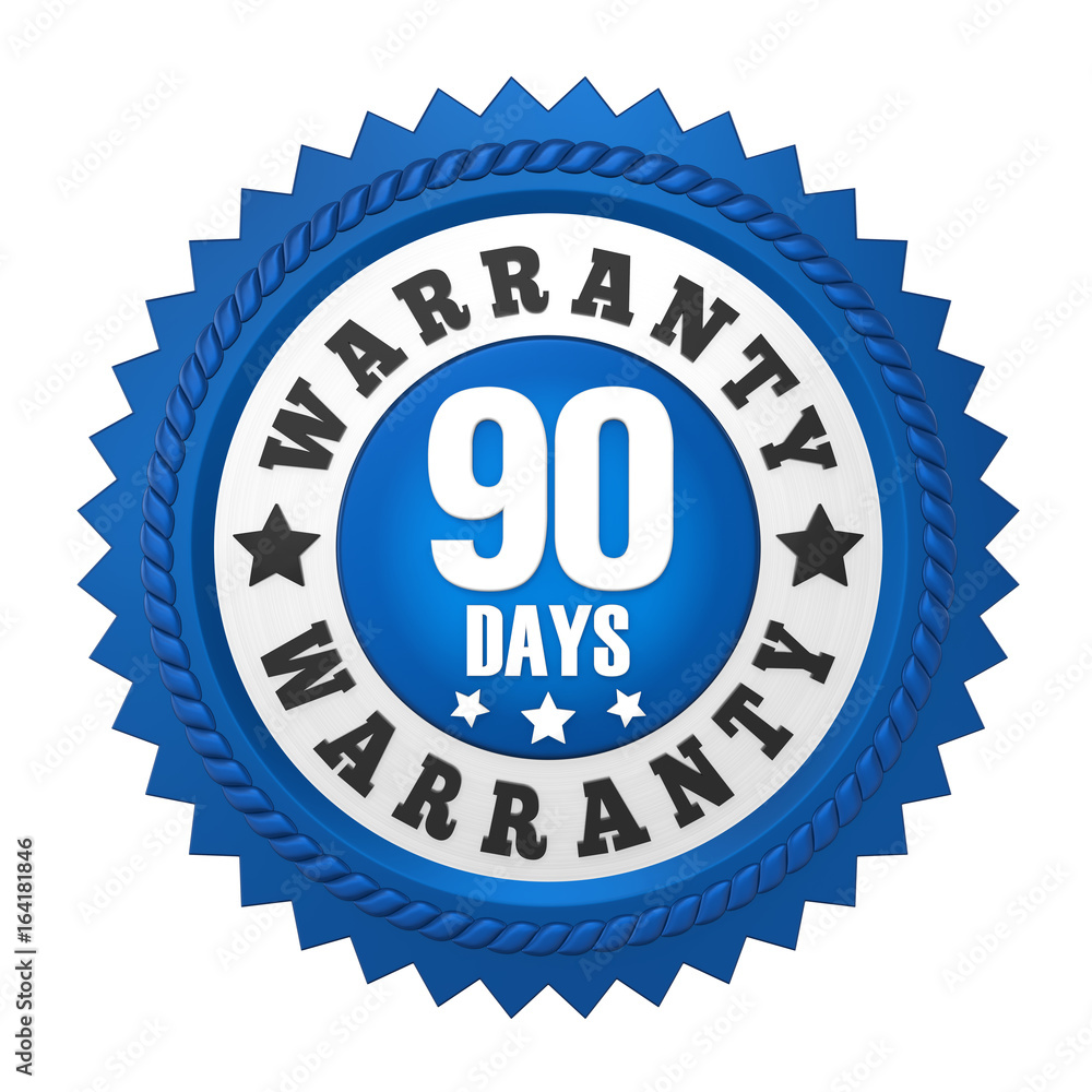 90 Days Warranty Badge Isolated