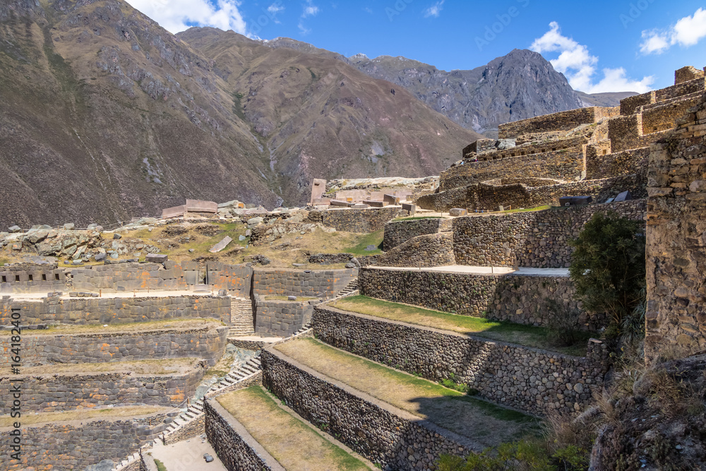 Ollantaytambo Inca ruins and Terraces - Ollantaytambo, Sacred Valley, Peru