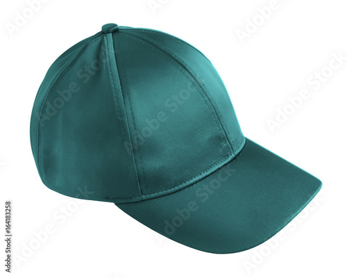 Turquoise cap isolated on white