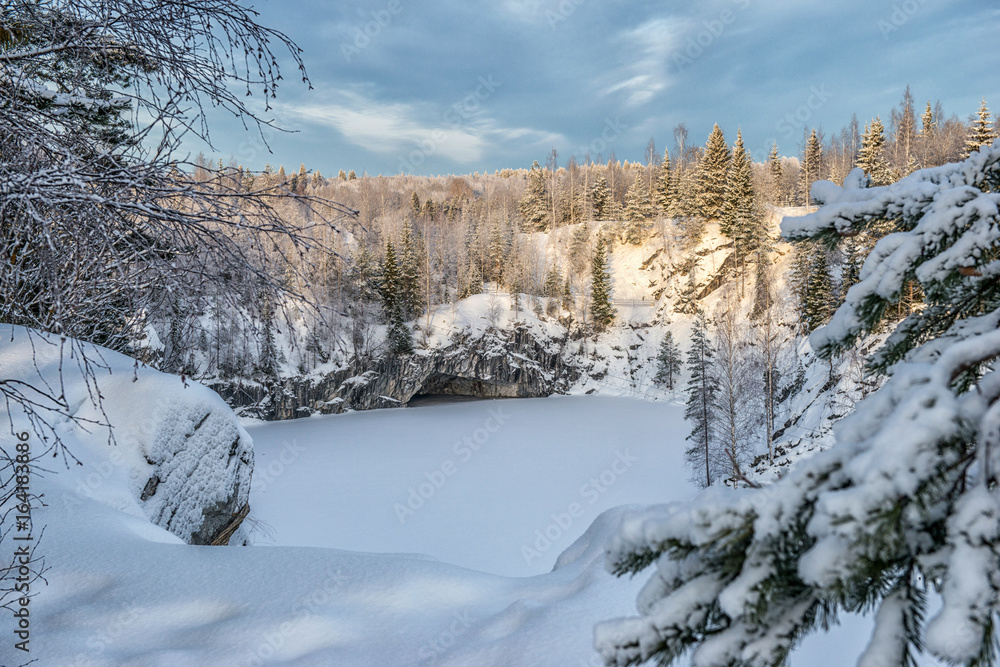 Ruskeala marble quarry, Karelia, Russia