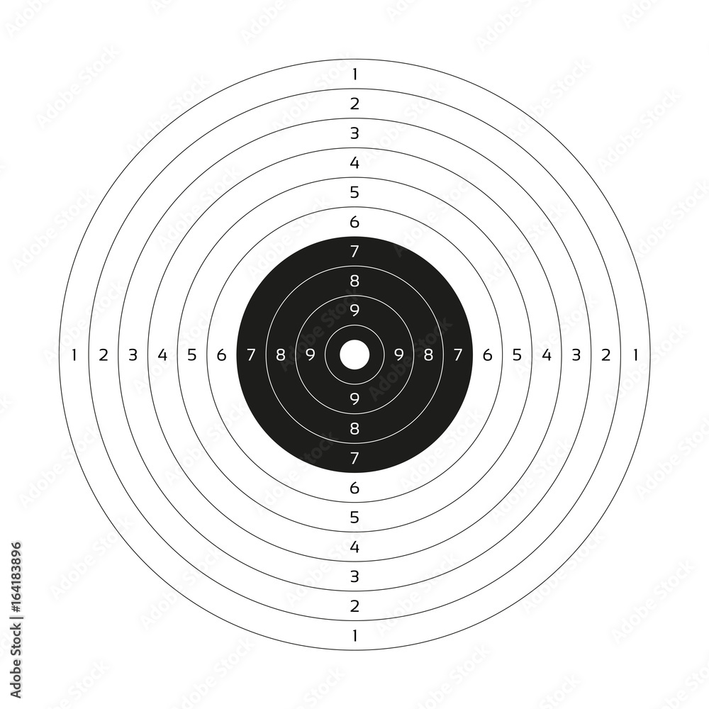 Auckland Afgift Røg Blank vector gun target, paper shooting target, blank template for printing  Stock Vector | Adobe Stock