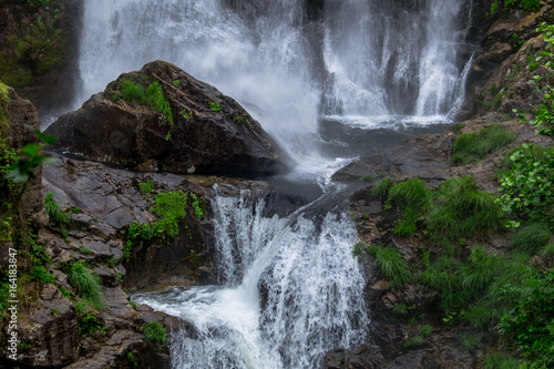 Cropped Image Detail of Remote Natural Waterfall