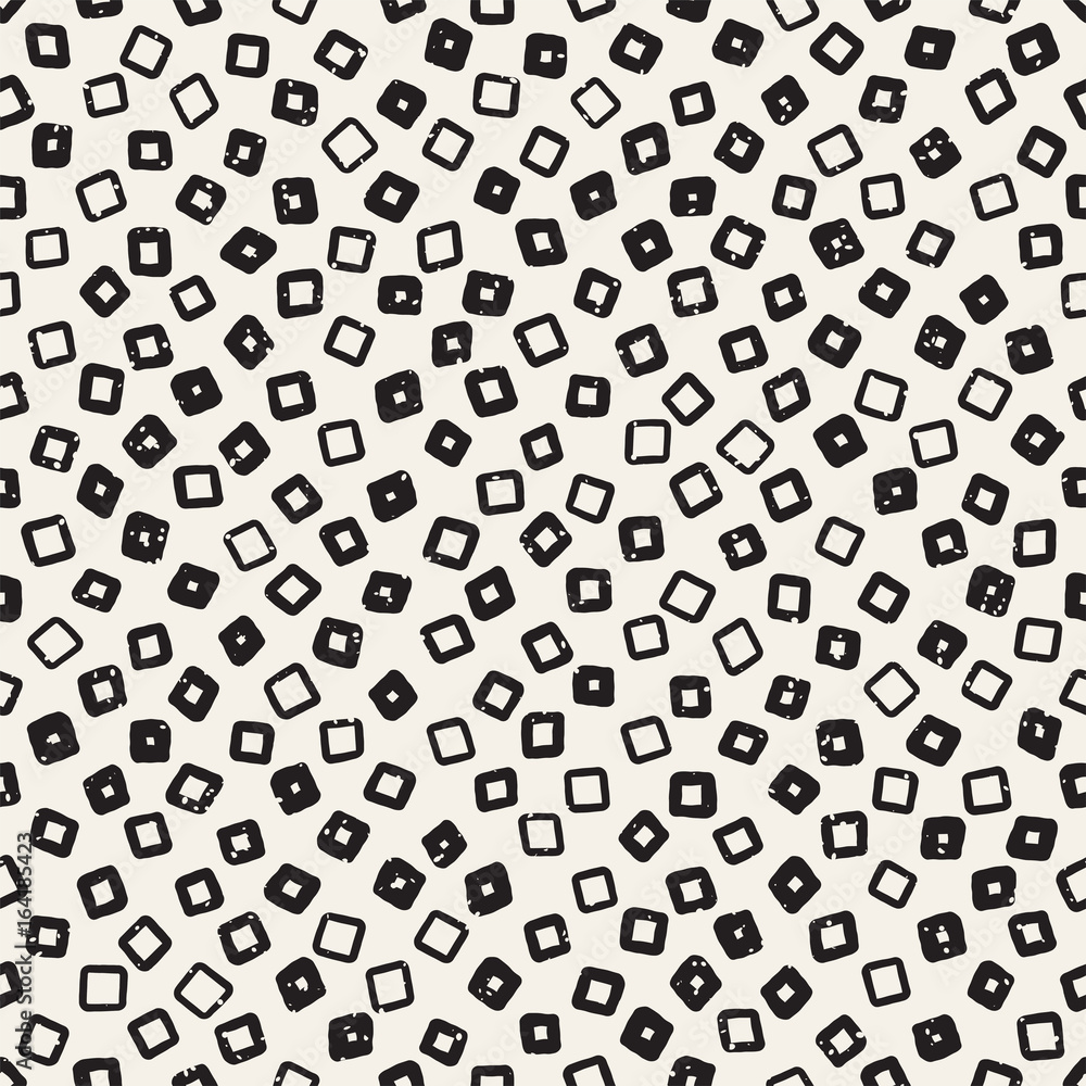 Hand drawn black and white ink abstract seamless pattern. Vector stylish grunge texture. Monochrome scattered shapes paint brush lines Hand drawn black and white ink abstract seamless pattern. Vector stylish grunge texture. Monochrome scattered shapes paint brush lines