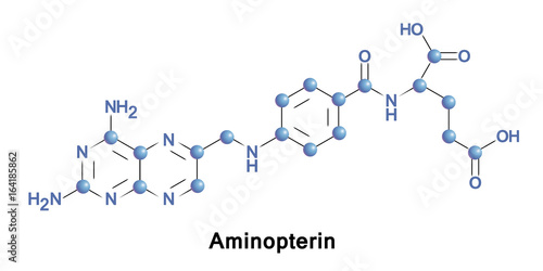Aminopterin,  the 4-amino derivative of folic acid, is an antineoplastic drug with immunosuppressive properties often used in chemotherapy
