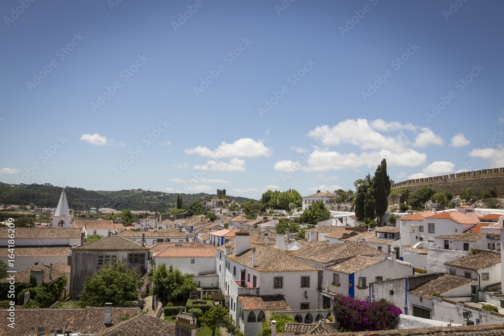Landscape of the medieval town of Óbidos.