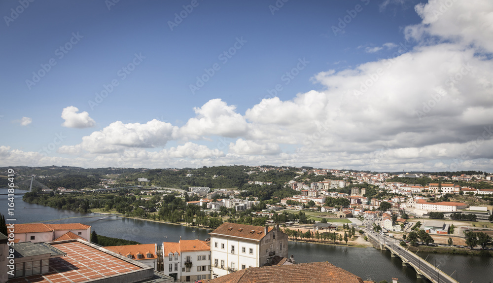 Landscape of the city of Coimbra in Portugal