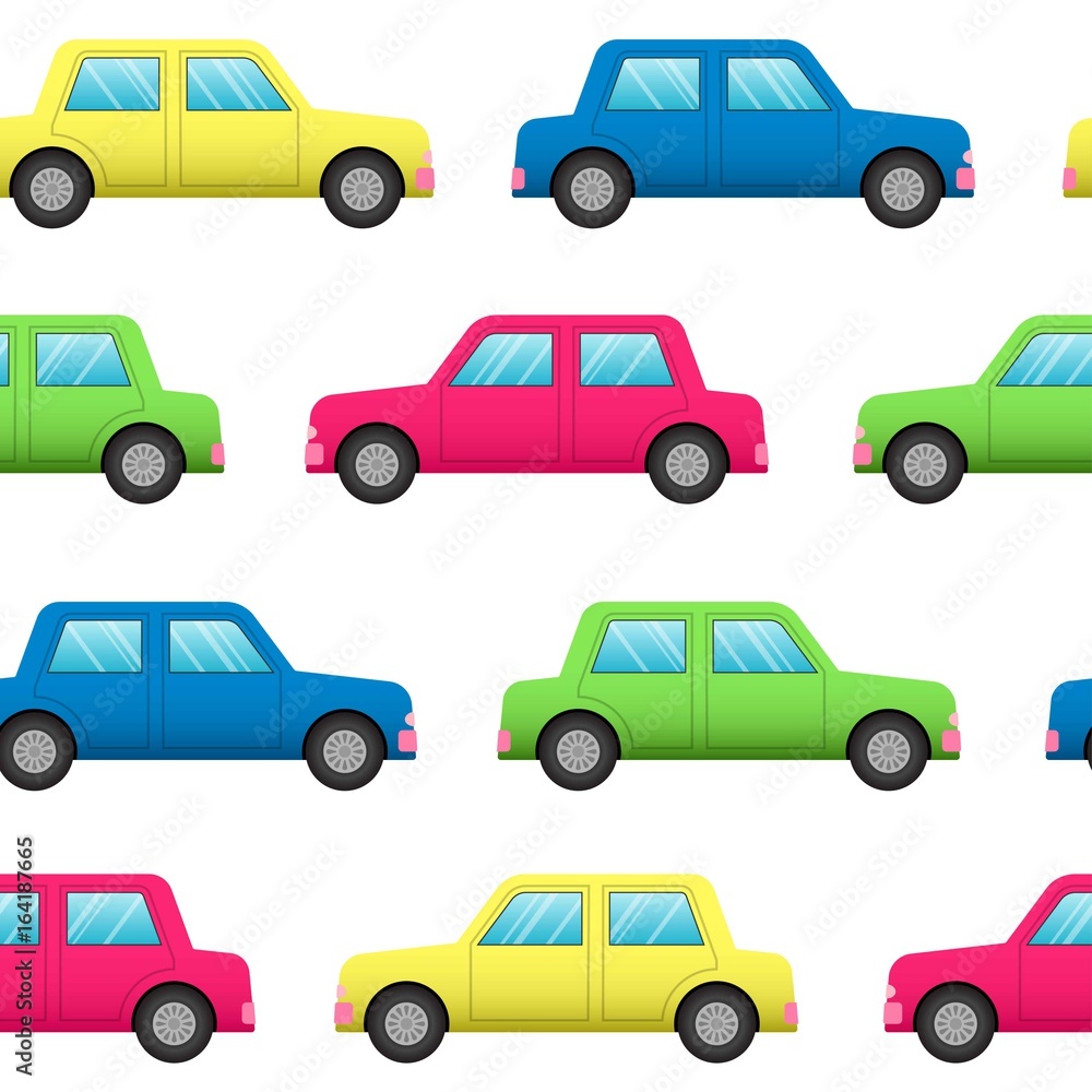 Cars. Seamless pattern vector
