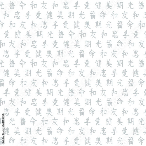 Background of Japanese hieroglyphics vector
