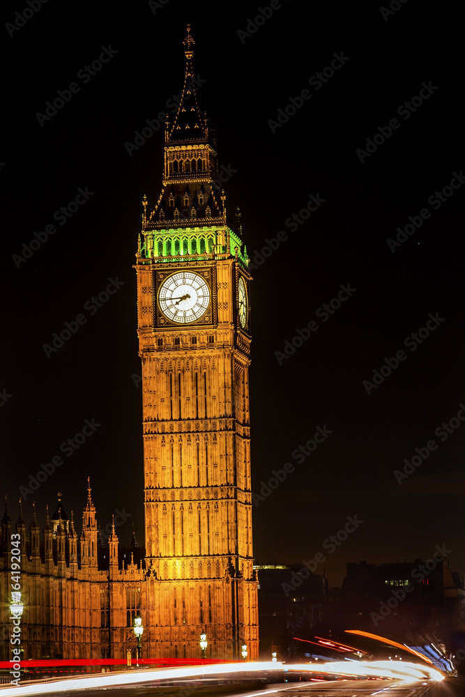 Big Ben Tower Westminster Bridge Parliament London England