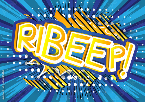 Ribeep! - Vector illustrated comic book style expression.