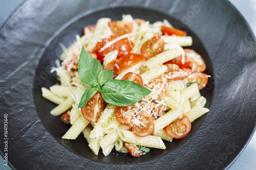 Penne pasta with cheese and...