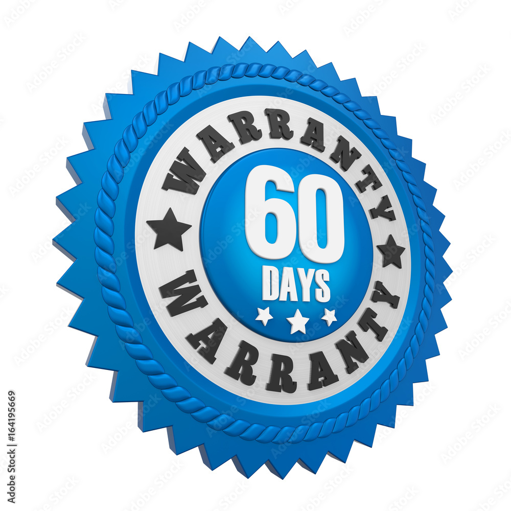 60 Days Warranty Badge Isolated 60 Days Warranty Badge Isolated