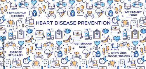 Heart Disease Prevention - Vector Illustration
