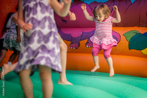 Inside bouncy castle