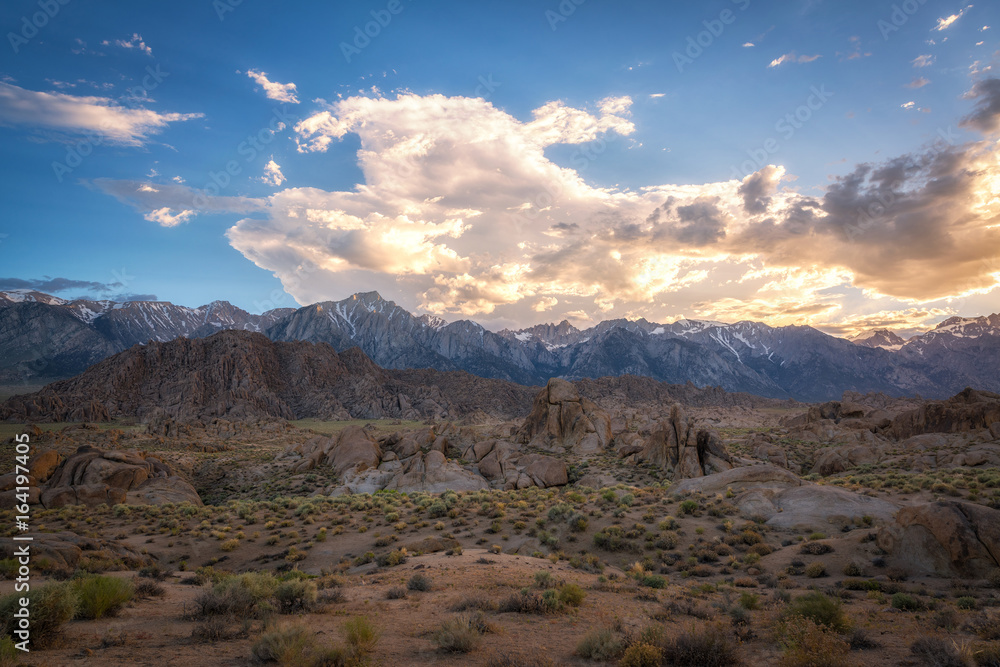 Alabama Hills Cloudy Sunset 