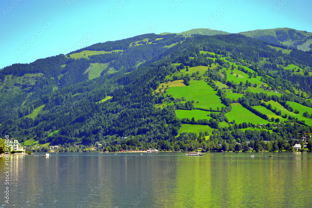 Beautiful Lake Zeller near Zell am See in Tirol Alps in Austria