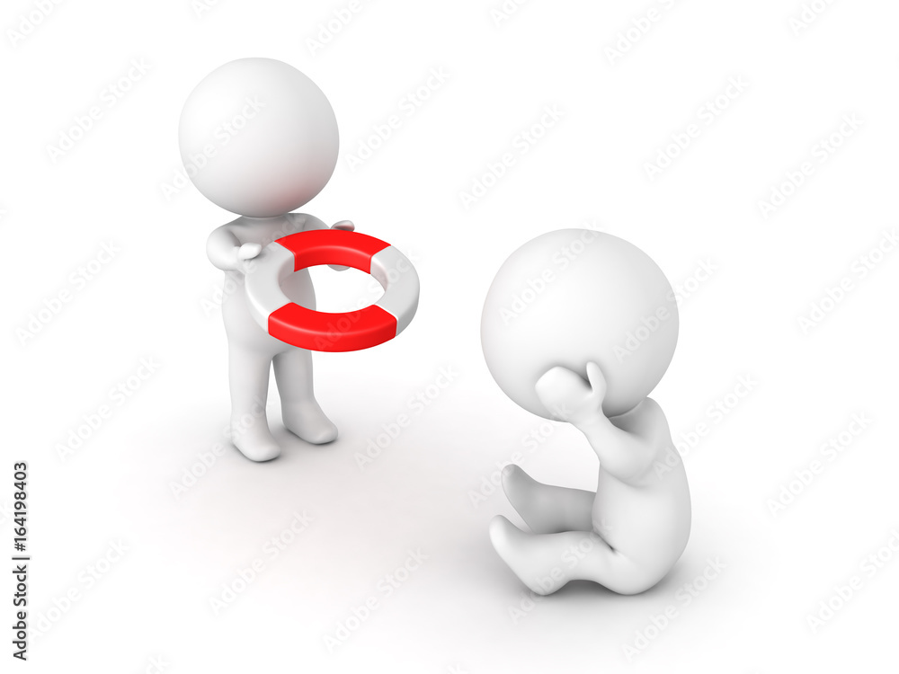 3D illustration depicting the concept of of offering help or support 3D illustration depicting the concept of of offering help or support